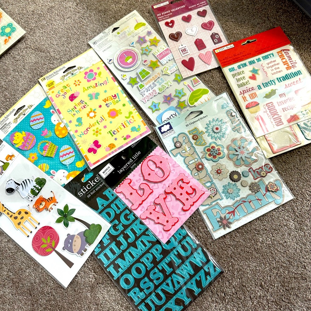Scrapbooking stickers